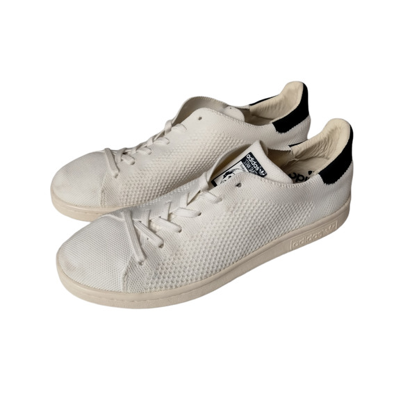 adidas | Shoes | Adidas Stan Smith Primeknit Mens Size 8 Shoes White Navy  S7548 Mesh | Poshmark